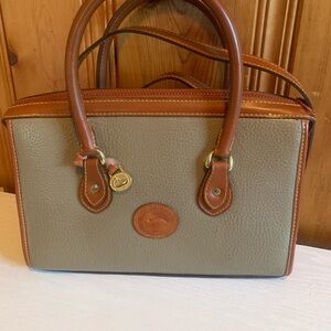Dooney & Bourke Gray and Brown Satchel